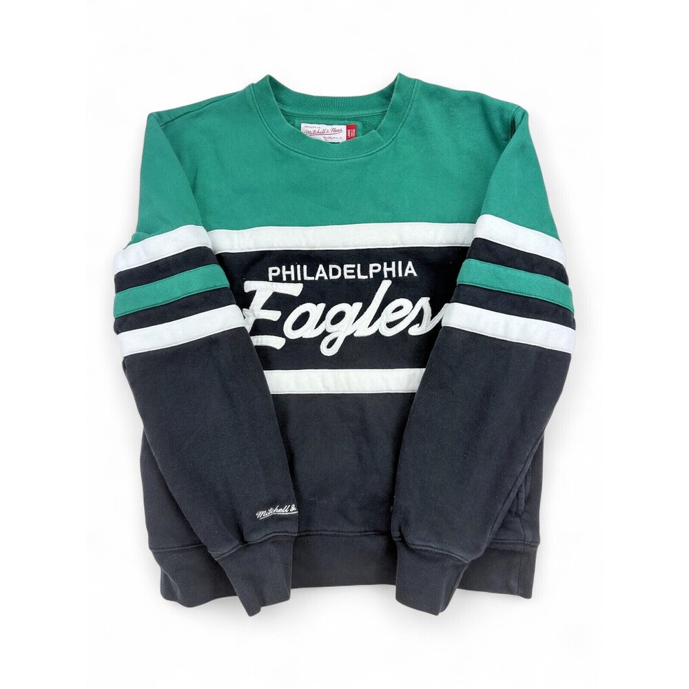 Mitchell & Ness Philadelphia Eagles Crewneck Pullover Sweatshirt L